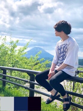 「UNIQLO（ユニクロ）のWOMEN ウルトラストレッチジーンズ（デニムパンツ）」を使った、ユウさん（メンズ・169cm）の夏コーディネート