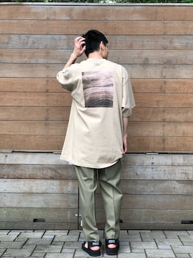 「markaware（マーカウェア）のアイテム（スラックス）」を使った、chibikoba0819さん（メンズ・160cm）の春コーディネート