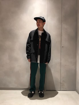 「STUDIOUS（ステュディオス）のアイテム（ブルゾン）」を使った、chibikoba0819さん（メンズ・160cm）の秋コーディネート