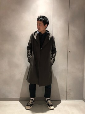 「ATTACHMENT（アタッチメント）のアイテム（その他アウター）」を使った、chibikoba0819さん（メンズ・160cm）の秋コーディネート