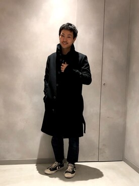 「ATTACHMENT（アタッチメント）のアイテム（その他アウター）」を使った、chibikoba0819さん（メンズ・160cm）の秋コーディネート