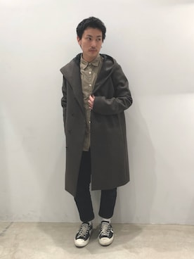 「フードコート」｜「アイテム（その他アウター）」を使った、chibikoba0819さん（メンズ・160cm）の秋コーディネート