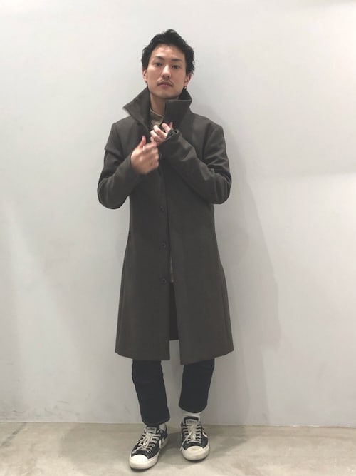 カシミヤ混　Attachment アタッチメント　ウールコート　日本製 定価9万 KAZUYUKI KUMAGAI ATTACHMENT カシミア混二重織ビーバー