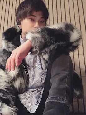 「KSUBI（スビ）のアイテム（トップス）」を使った、Pontanixさん（メンズ・178cm）の冬コーディネート