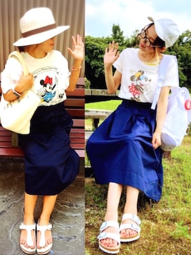 「アイテム（香水、パープル系）」を使った、maricocoさん（レディース・160cm）の夏コーディネート