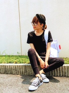 「アイテム（コインケース）」を使った、maricocoさん（レディース・160cm）の夏コーディネート