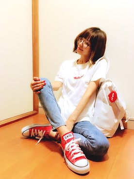 「アイテム（コインケース）」を使った、maricocoさん（レディース・160cm）の秋コーディネート