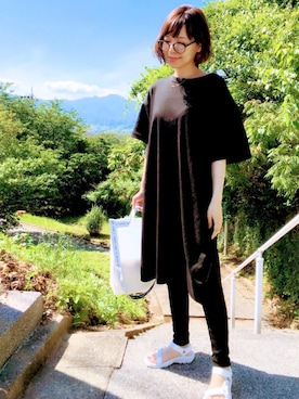 「テープロゴ」｜maricocoさん（レディース・160cm）の夏コーディネート