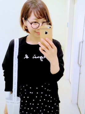 「テープロゴ」｜maricocoさん（レディース・160cm）の夏コーディネート