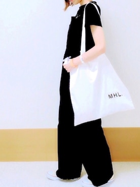 「MHL.」｜「アイテム（オールインワン・サロペット）」を使った、maricocoさん（レディース・160cm）の夏コーディネート