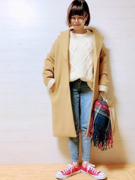 「スリムテーパード」｜maricocoさん（レディース・160cm）の冬コーディネート