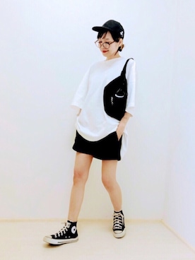 「コンバース ハイカット」｜「アイテム（財布/小物）」を使った、maricocoさん（レディース・160cm）の春コーディネート