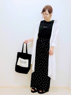 「シャツワンピを羽織る」｜maricocoさん（レディース・160cm）の夏コーディネート