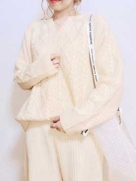 「リブニットパンツ」｜maricocoさん（レディース・160cm）の秋コーディネート