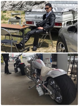 「Harley-Davidson（ハーレーダビッドソン）のアイテム（その他）」を使った、TARさん（メンズ・178cm）の春コーディネート