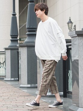 「UP START（アップスタート）のアイテム」を使った、upstart077さん（メンズ・180cm）の春コーディネート