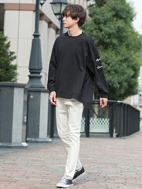 「UP START（アップスタート）のアイテム」を使った、upstart077さん（メンズ・180cm）の春コーディネート