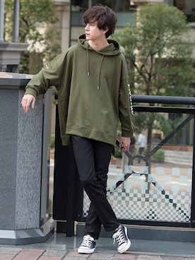 「UP START（アップスタート）のアイテム」を使った、upstart077さん（メンズ・180cm）の春コーディネート