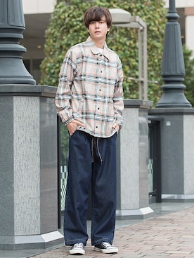 「UP START（アップスタート）のアイテム（ジャケット/アウター）」を使った、upstart077さん（メンズ・180cm）の春コーディネート