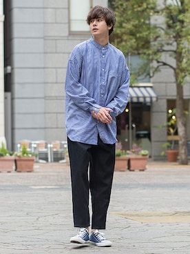 「UP START（アップスタート）のアイテム」を使った、upstart077さん（メンズ・180cm）の春コーディネート