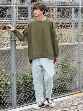 「UP START（アップスタート）のアイテム」を使った、upstart077さん（メンズ・180cm）の春コーディネート
