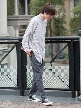 「UP START（アップスタート）のアイテム」を使った、upstart077さん（メンズ・180cm）の春コーディネート