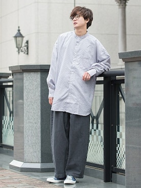 「UP START（アップスタート）のアイテム」を使った、upstart077さん（メンズ・180cm）の春コーディネート