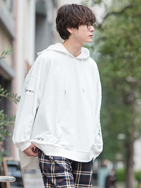「UP START（アップスタート）のアイテム」を使った、upstart077さん（メンズ・180cm）の春コーディネート