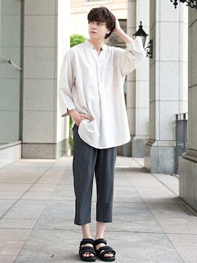 「UP START（アップスタート）のアイテム」を使った、upstart077さん（メンズ・180cm）の夏コーディネート