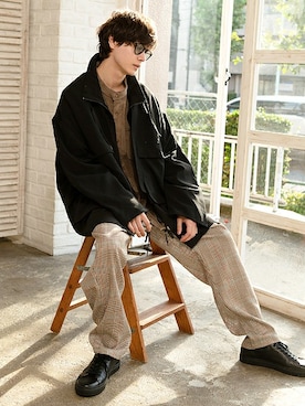 「UP START（アップスタート）のアイテム（ジャケット/アウター）」を使った、upstart077さん（メンズ・180cm）の秋コーディネート