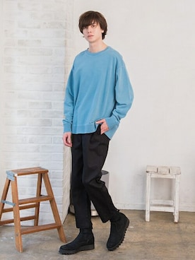 「UP START（アップスタート）のアイテム」を使った、upstart077さん（メンズ・180cm）の冬コーディネート