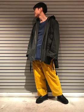 「NICHOLAS DALEY（ニコラスデイリー）のアイテム（その他アウター）」を使った、Hideya -吾亦紅-さん（メンズ・173cm）の秋コーディネート