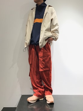 「秋冬」｜「アイテム（ナイロンジャケット）」を使った、Hideya -吾亦紅-さん（メンズ・173cm）の秋コーディネート