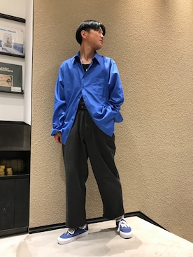 「ESSAY（エッセイ）のアイテム（パンツ）」を使った、Hideya -吾亦紅-さん（メンズ・173cm）の秋コーディネート