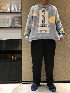 「SUNSEA（サンシー）のアイテム（トップス）」を使った、Hideya -吾亦紅-さん（メンズ・173cm）の秋コーディネート