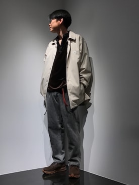 「ESSAY（エッセイ）のアイテム（パンツ）」を使った、Hideya -吾亦紅-さん（メンズ・173cm）の秋コーディネート