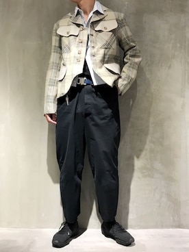 「NICHOLAS DALEY（ニコラスデイリー）のアイテム（テーラードジャケット）」を使った、Hideya -吾亦紅-さん（メンズ・173cm）の春コーディネート