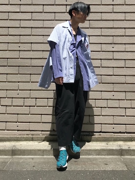 「ESSAY（エッセイ）のアイテム（トップス）」を使った、Hideya -吾亦紅-さん（メンズ・173cm）の春コーディネート