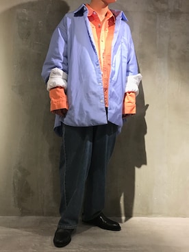 「ESSAY（エッセイ）のアイテム（パンツ）」を使った、Hideya -吾亦紅-さん（メンズ・173cm）の秋コーディネート