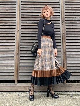 「アシメニット」｜wenさん（レディース・155cm）の春コーディネート