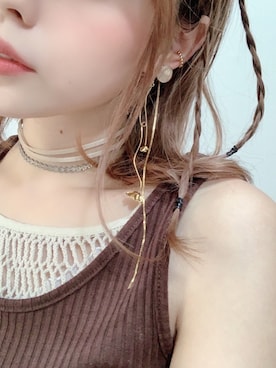 「note et silence （ノートエシロンス）のアイテム（アクセサリー）」を使った、wenさん（レディース・155cm）の夏コーディネート