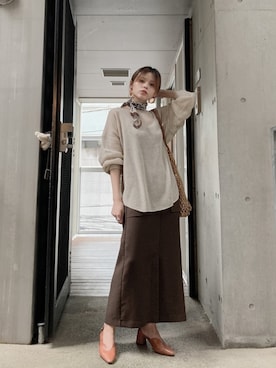 「RAY CASSIN（レイカズン）のアイテム（アクセサリー）」を使った、wenさん（レディース・155cm）の秋コーディネート