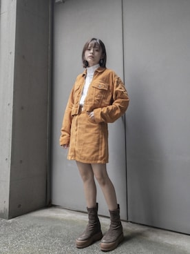 「TOPSHOP（トップショップ）のアイテム（ジャケット/アウター）」を使った、wenさん（レディース・155cm）の秋コーディネート