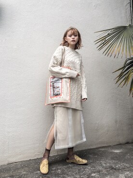 「Casselini（キャセリーニ）のアイテム（その他シューズ）」を使った、wenさん（レディース・155cm）の冬コーディネート