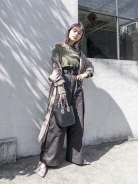 「crie conforto（クリーコンフォルト）のアイテム（ジャケット/アウター）」を使った、wenさん（レディース・155cm）の春コーディネート