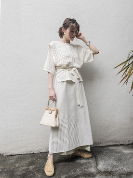 「Casselini（キャセリーニ）のアイテム（その他シューズ）」を使った、wenさん（レディース・155cm）の春コーディネート