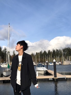 「VANS（バンズ）のアイテム（チノパンツ）」を使った、Tさん（メンズ・172cm）の春コーディネート