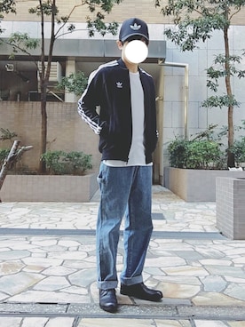 「アイテム（ジャージ）」を使った、raiさん（メンズ・168cm・20代）の冬コーディネート