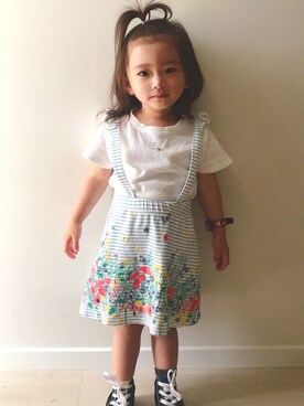 「H&M（エイチ・アンド・エム）のアイテム（ワンピース/ドレス）」を使った、Penny Panさん（キッズ・61cm）の冬コーディネート