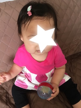 「KP（ケーピー）のアイテム（パンツ）」を使った、じゃすみんさん（キッズ・60cm）の夏コーディネート